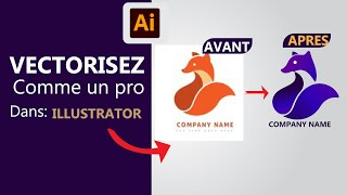 Tuto vectorisation dans Illustrator  comment vectoriser des images dans Illustrator [upl. by Yuhas]