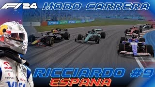 Nos la jugamos con INTERMEDIOS en BARCELONA F1 24 Modo Carrera Ricciardo 9 GP España [upl. by Eadas999]