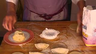 Making Pierogi  How To Use Pierogi Press Whole Wheat Russian Pierogis [upl. by Kalin]