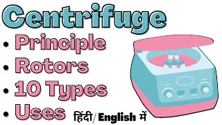 Centrifuge  Principle Rotors Fixed Angle amp Horizontal Types of Centrifuge Application in Hindi [upl. by Nada]