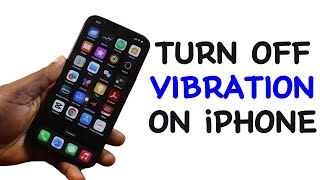 How to Turn Off Vibration on iPhone [upl. by Narah]