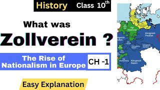 What was zollverein   The Rise of Nationalism in Europe  History Ch 1  Class 10 [upl. by Ynnaf]