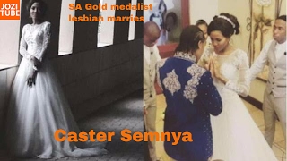 South African Gold medalist lesbian Caster Semenya got hitched [upl. by Aihsiym523]