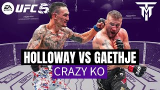 Max Holloway vs Justin Gaethje  CRAZY KNOCKOUT  UFC 5 [upl. by Iliam]