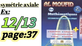 Al moufid en mathématiques 2AC exercices 1213 page37 [upl. by Nivrek]