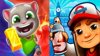 Satisfying Mobile Games Play 9999 Tiktok Games Subway Surfers VS Talking Tom Time Rush [upl. by Yraeg]