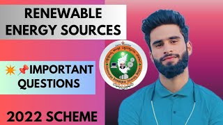 Renewable Energy Sources Vtu Important Questions 2022 Scheme📝 [upl. by Enneicul]