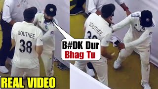 Virat Kohli pushed Tim Southee while getting angry for taking Rohit Sharma wicket Ind vs Nz 2nd Test [upl. by Urbano478]