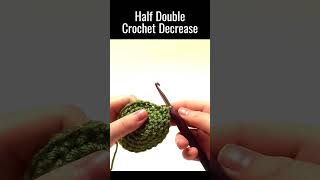 Half Double Crochet Decrease VS Half Double Crochet Invisible Decrease easycrochet crochetbasics [upl. by Burleigh]