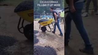 He came right out the office viral hardwork wheelbarrow construction [upl. by Fessuoy345]