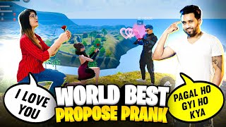 Propose Prank 💖 On Big Youtuber Gone Wrong 😱😭 🔥 Ft FAB INDRO  Garena Free Fire  Bindass Laila [upl. by Robby30]