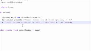 Java Project 1  Making a Stores Menu pt 1 CMD [upl. by Aznola]
