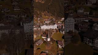 Wengen Switzerland🇨🇭🍁🍁🍁 switzerland travel drone swissalpsadventure [upl. by Leone]