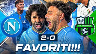 🇮🇹 🤫 FAVORITI NAPOLI 20 SASSUOLO  LIVE REACTION NAPOLETANI AL MARADONA HD [upl. by Orfurd]