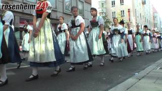 Impressionen vom ErntedankFestzug durch Rosenheim [upl. by Enilrek]