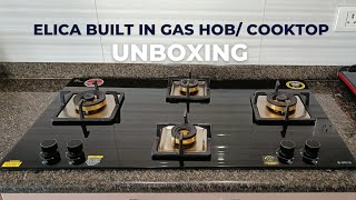 ELICA BUILTIN GAS HOBCOOKTOP UNBOXING Model  IND FLEXI FB 491 DX DFS  DEMOREVIEW [upl. by Arakal]