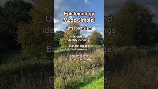 Epistemology for PhD graduate school students  introduction to interpretivism researchmethods phd [upl. by Gomez]