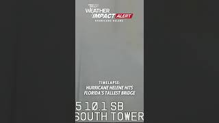 Floridas tallest bridge disappears from view as Hurricane Helene passes through [upl. by Ycnahc]