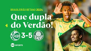 ESTÊVÃO QUEBRA RECORDE DE NEYMAR VEIGA FAZ HATTRICK E VERDÃO VENCE JUVENTUDE 3X5 PALMEIRAS [upl. by Almat]