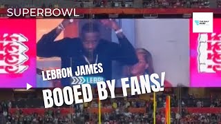 LEBRON JAMES’ RESPONSE when BOOED by fans at the SUPERBOWL [upl. by Lacie]