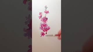 Watercolor Painting  How To Paint Flowers Matthiola [upl. by Sobmalarah254]