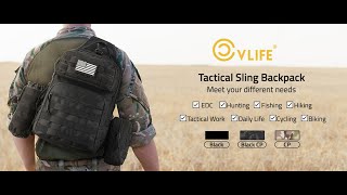 CVLIFE Tactical Sling Bag Backpack [upl. by Htebyram]