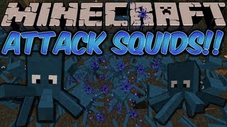 Minecraft ATTACK SQUIDS MOD MAGICAL AND POWERFUL [upl. by Llevram]