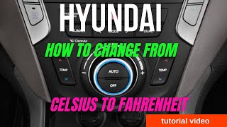 How to change the temperature display from Celsius to Fahrenheit  Hyundai Santa Fe [upl. by Nivrag]