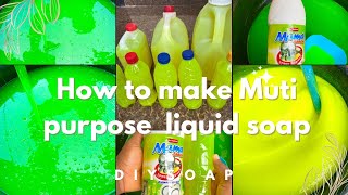 How to make liquid Muti purpose soap at home making soap from scratch diy [upl. by Lodie]