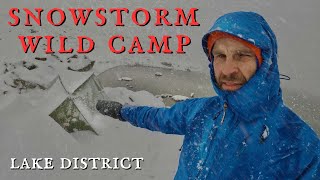 BRUTAL BLISS SNOWSTORM CAMP ASMR  Helvellyn UK Wild Camping with a Dog [upl. by Einahpts]