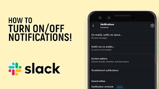 How to Turn ON or OFF Notification on Slack [upl. by Negah]