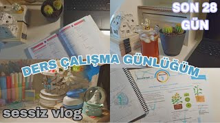 SON 28 ☄️  DERS ÇALIŞMA GÜNLÜĞÜM 🍀  SAYISALL🫧 [upl. by Esidnak]