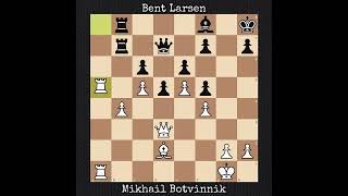 Mikhail Botvinnik vs Bent Larsen  Leiden Netherlands 1970 [upl. by Reinertson]