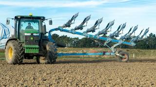 Ploughing  Lemken 7 Furrow Plough amp John Deere 7R [upl. by Rasec]