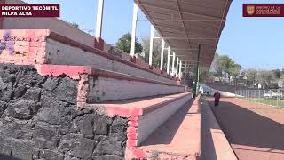 RECORRIDO DE OBRA DEPORTIVO POPULAR TECÓMITL [upl. by Anahsek132]