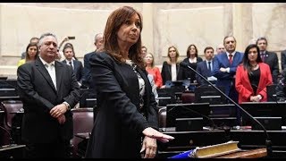 La jura de Menem y Cristina Kirchner en Senadores [upl. by Iak]