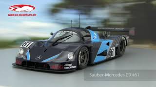 ckmodelcarsvideo Sauber Mercedes C9 61 Testcar 1989 Minichamps [upl. by Ayatan]