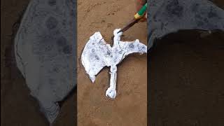 AXE Carting on Sand experiment satisfying metalworking shorts [upl. by Belter458]