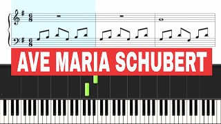 Ave Maria  Schubert  Piano Sheet Music SLOW [upl. by Eagle]