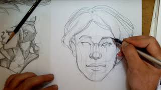 REILLY METHOD HOW TO DRAW HEAD  female head [upl. by Ainoz219]