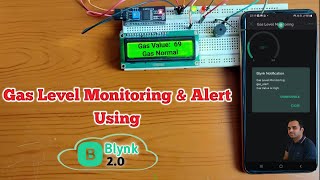 Gas Level Monitoring and Alert Using Blynk IOT and ESP8266  Blynk IOT Projects [upl. by Cordy]