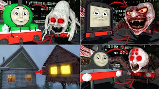 ALL TRAINS TURNED INTO TRAIN MONSTERS and HUNTED HOUSE HEAD [upl. by Steven]