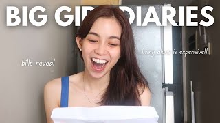 Big Girl Diaries •౨ৎ˚ grwm living alone expenses cooking at home tiktok haul [upl. by Adnert]