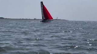 Nacra 20 FCS flying past Den helder [upl. by Gaylene]