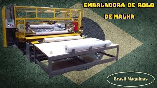 Automated Fabric Roll Packing Machine  Wrepping Machine Fabric or mesh  Brasil MáquinasBrastec [upl. by Latsryc]