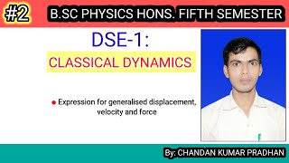 CLASSICAL DYNAMICS Expression for generalised displacement velocity and force [upl. by Maddox]