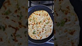 Garlic Naan  Tawa Garlic Naan Garlic and butter Naan garlicbread naanbread indianfoodiesshorts [upl. by Eyahs]