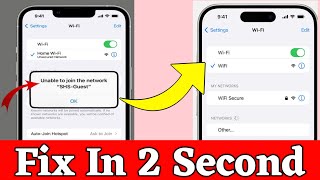 Unable to join the network problem in iphone  wifi iphone connect problem  iphone wifi problem [upl. by Ecnarepmet585]
