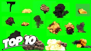 Top 10 Explosion Green Screen videos non copyrighted greenscreen explosion [upl. by Atiloj]