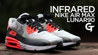 Closer Look Nike Air Max Lunar90  Infrared [upl. by Power95]